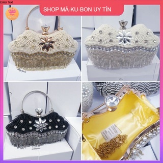 Ví Cầm Tay Nữ 🎁 FREESHIP 🎁 Clutch Dự tiệc  cốp đính đá sang trọng đẹp sang chảnh 210C MKB