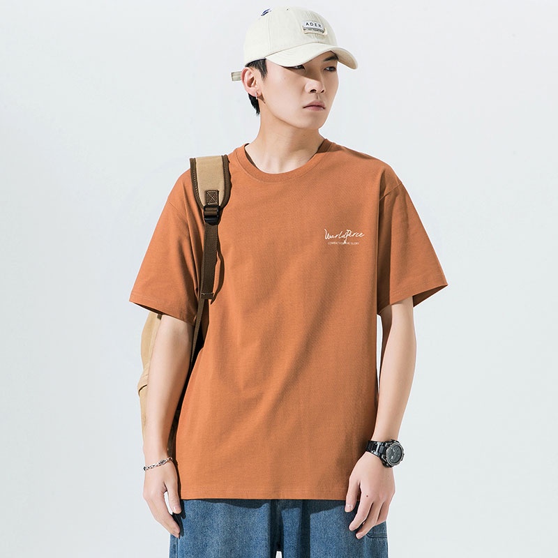Áo Thun Tay Ngắn Dáng Rộng Chất Liệu Cotton Thời Trang Mùa Hè Cho Nam
