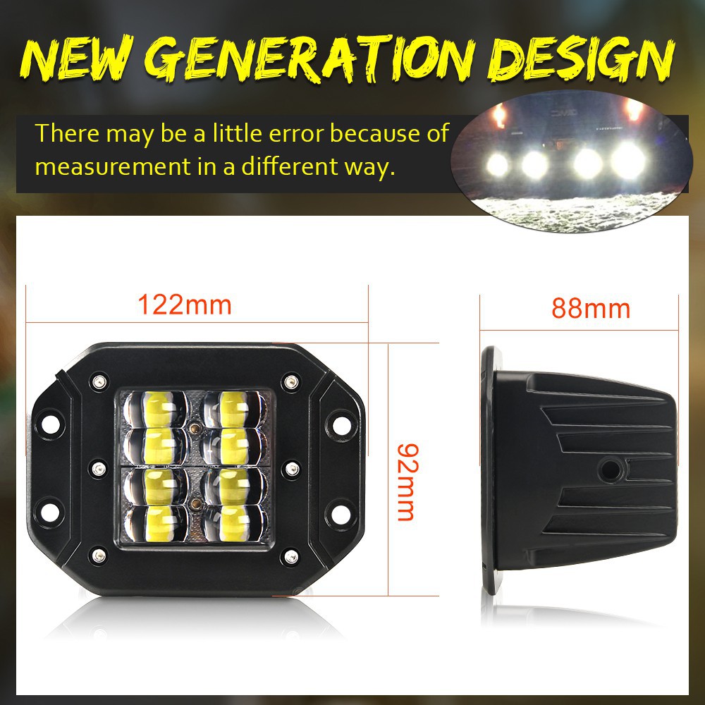 UNI-SHINE 5 Inch 40W LED Work Light 12V 24V High Power 9D Offroad Car Driving Light Bar For Truck ATV 4x4 Offroad