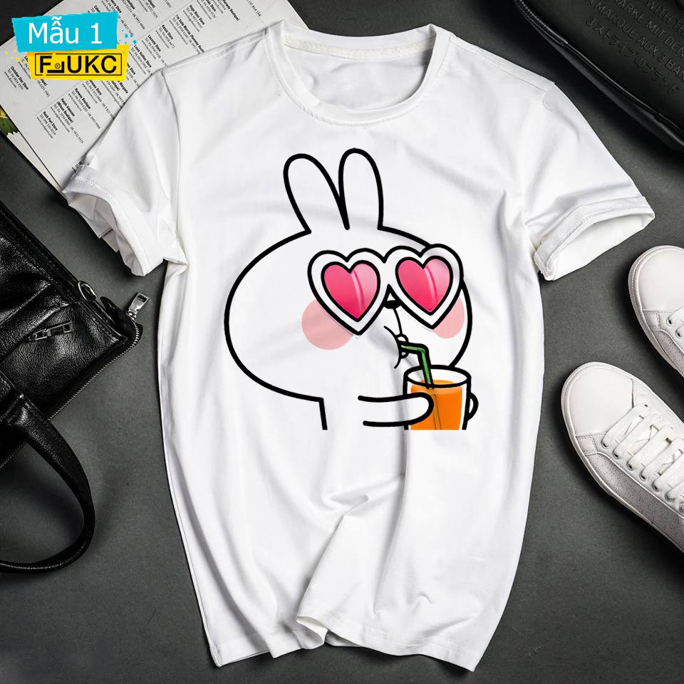 Áo Thun Cặp Thỏ Mất Nết Siêu Cute Mẫu Mới Giá Sốc F709L4