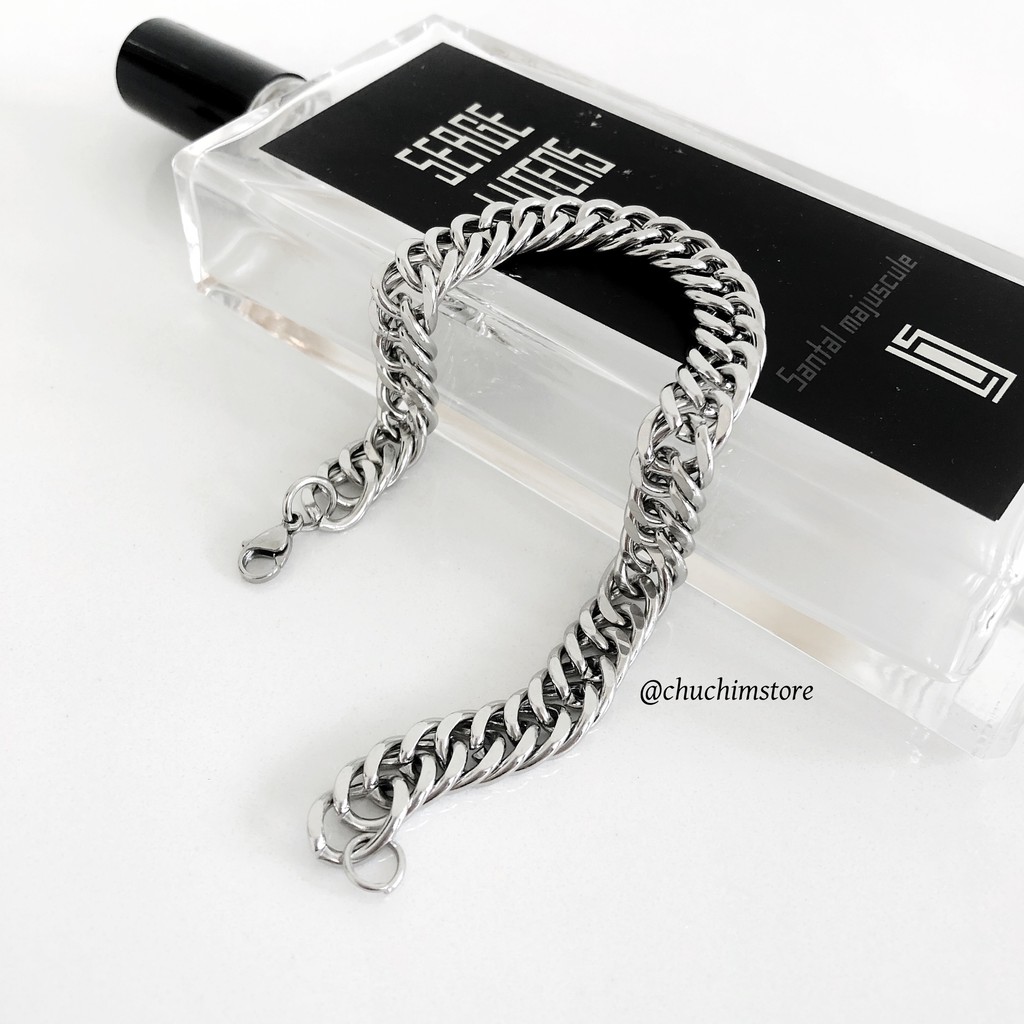 Vòng Tay Trơn Mắt Xích Tết Nối SIZE 7MM - THÉP KHÔNG GỈ - VT028