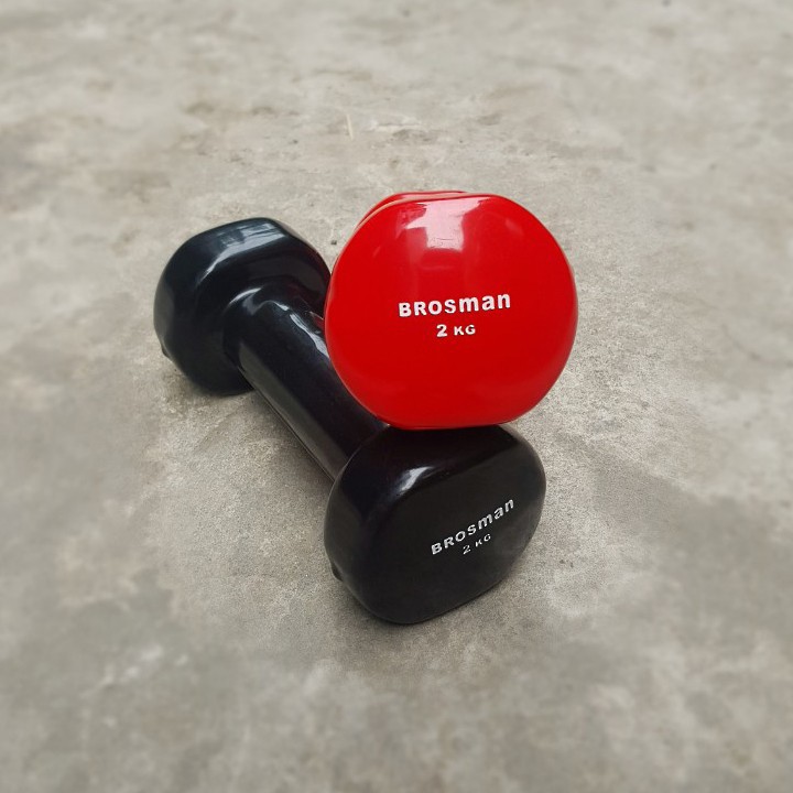 Tạ sắt bọc cao su 1kg, Tạ tay 1kg Brosman, Relaxd Fit, Procare 1 chiếc ⚡LOI59 SPORTS