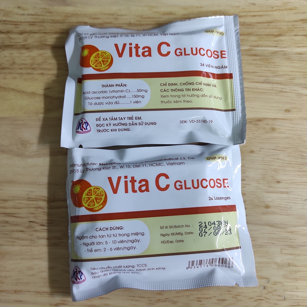 Kẹo ngậm VITA C glucose hương CAM