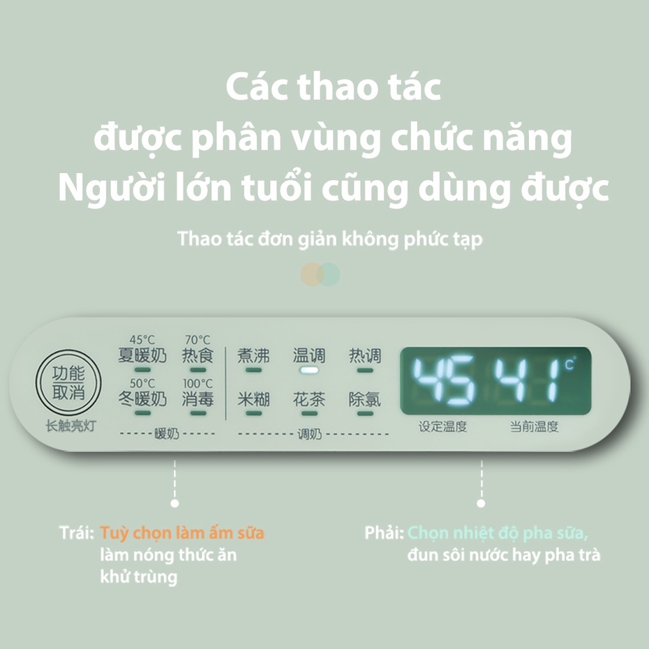 Bình nấu nước đa năng và giữ ấm Bear TNQ-A12L1 - Hàng chính hãng - Bảo hành 18 tháng