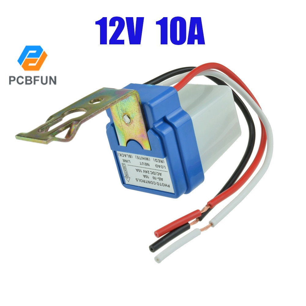 Công tắc đèn đường PhotoSwitch AC DC 12V 10A tự động bật tắt điều khiển cảm biến quang điện