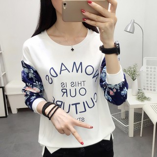 áo phông nữ dài tay trắng dài tay trắng đẹp dáng rộng kiểu áo thun thời trang nữ đầm