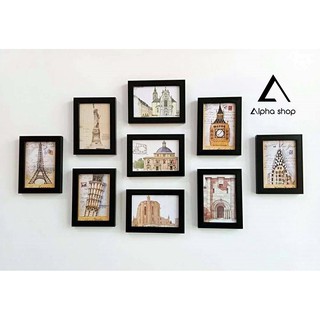 [FREE IN ẢNH] Bộ 9 khung 13x18 treo tường đẹp