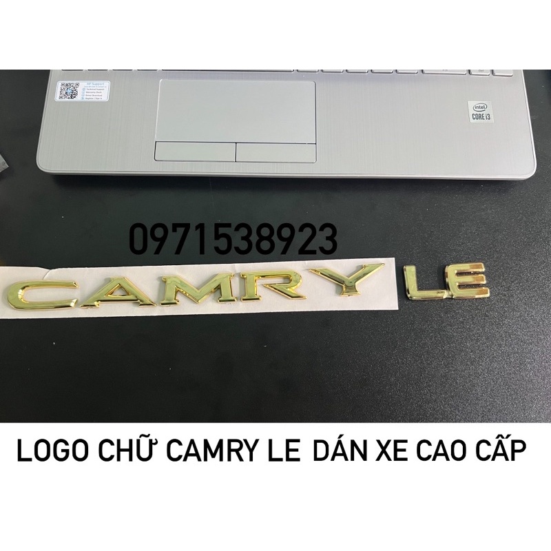 LOGO CHỮ CAMRY LE VÀNG CAO CẤP GIÁ RẺ