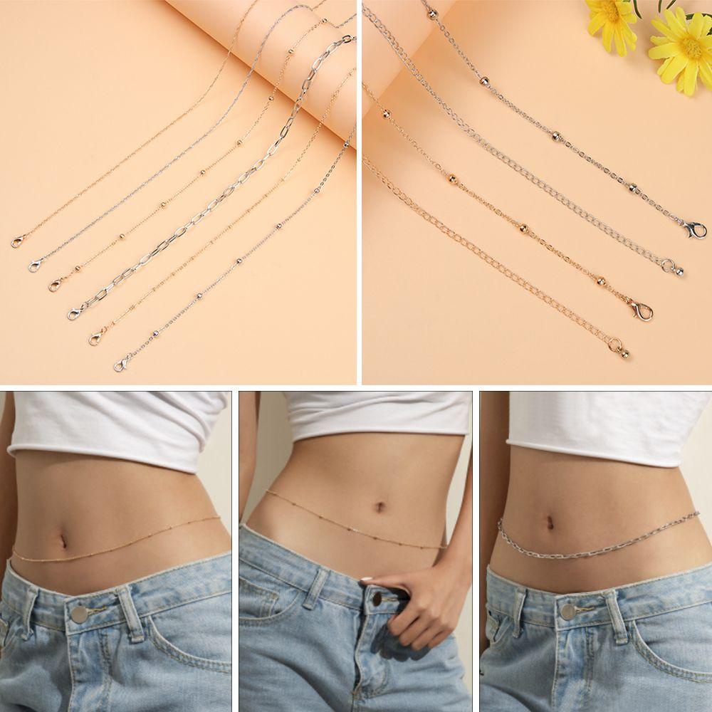 ✣HS✣ Sexy Belly Chain Beach Accessories Decor Belt Hollow Waist Chain Party Dress Jeans Bikini Simple Body Jewelry