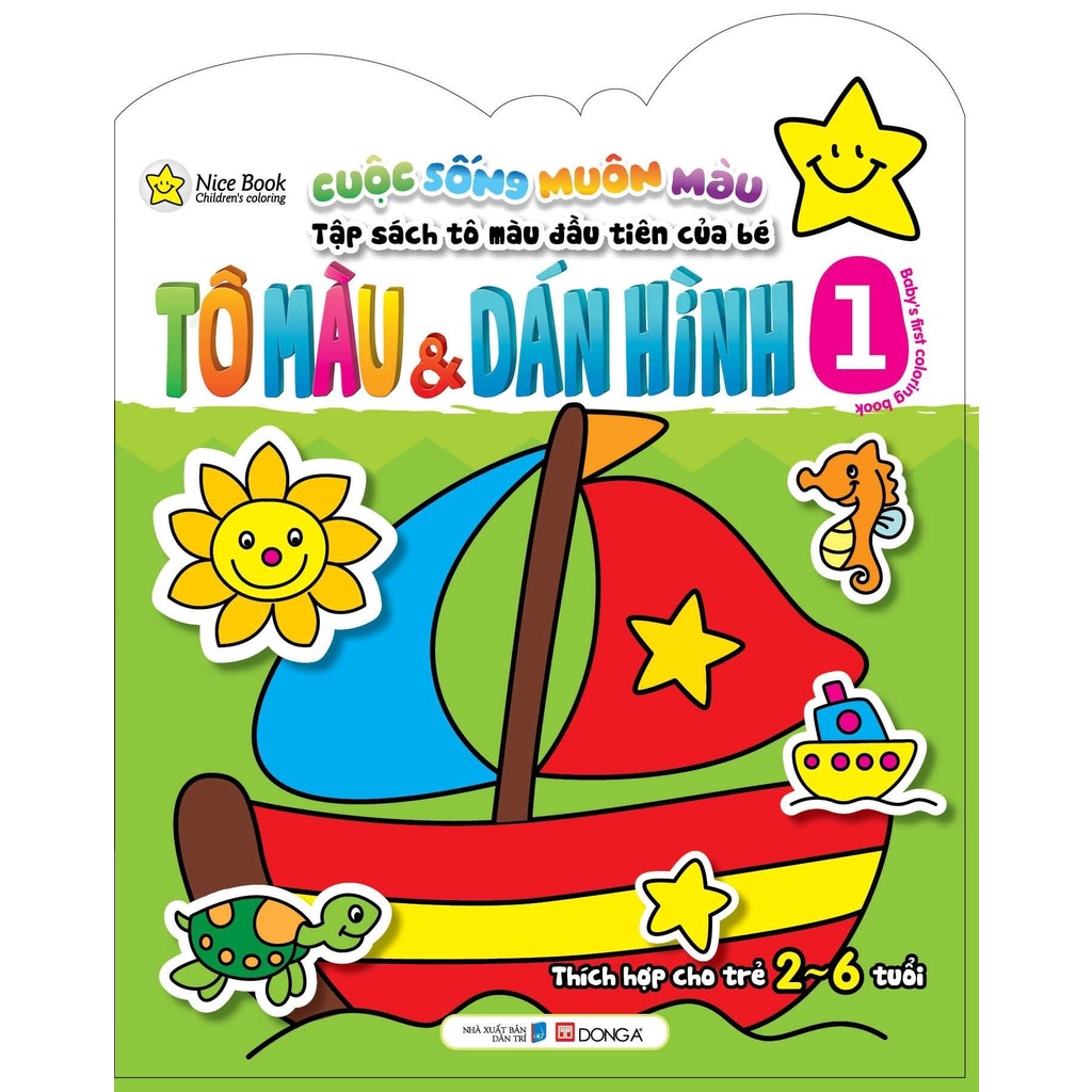 Sách - Bộ Tô Màu Và Dán Hình - Cuộc Sống Muôn Màu (Cuốn Lẻ Và Combo)