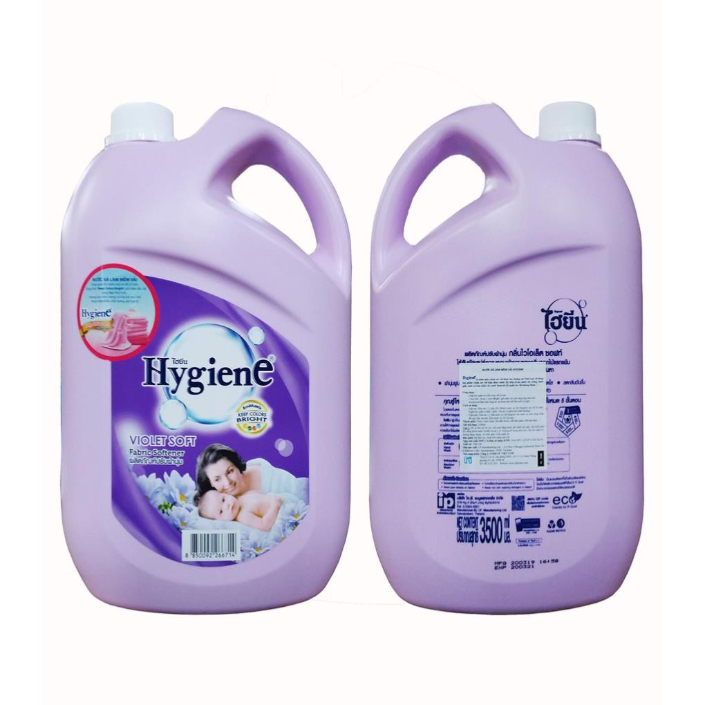 NƯỚC XẢ VẢI HYGIENE HƯƠNG HOA VIOLET CAN 3500ML - TÍM