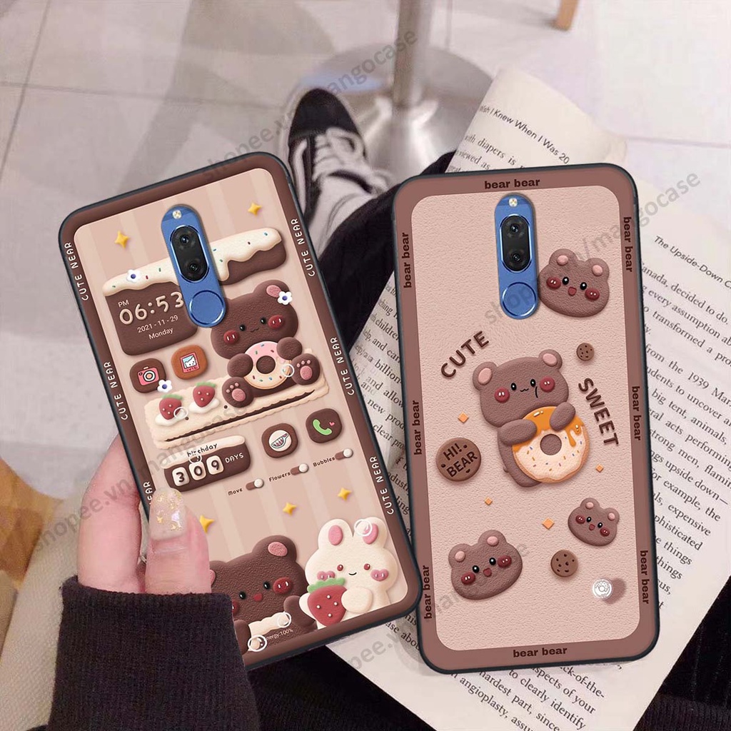 Ốp lưng Huawei Nova 2i hình gấu, thỏ, đồng hồ cute dễ thương