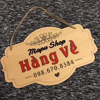 bảng gỗ tên shop