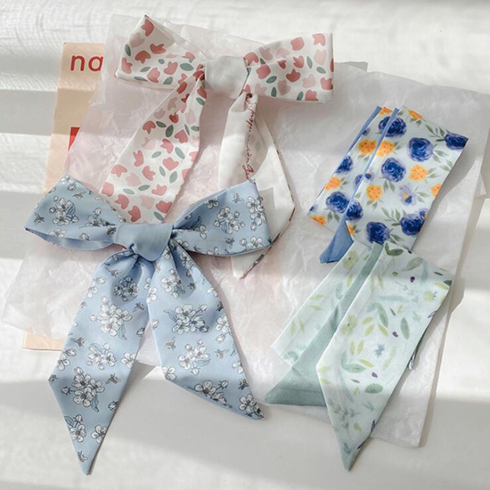 Khăn choàng cổ vải lụa hai mặt in họa tiết thời trang diy cho nữ
