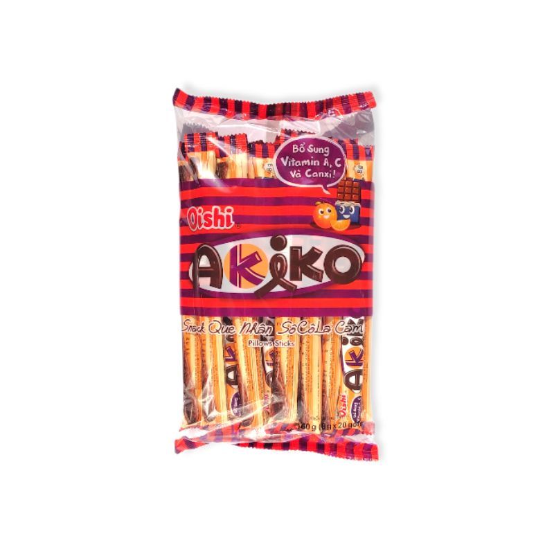 Bánh Snack Que Akiko Oishi Các Vị Gói 160g (20 que x 8g)