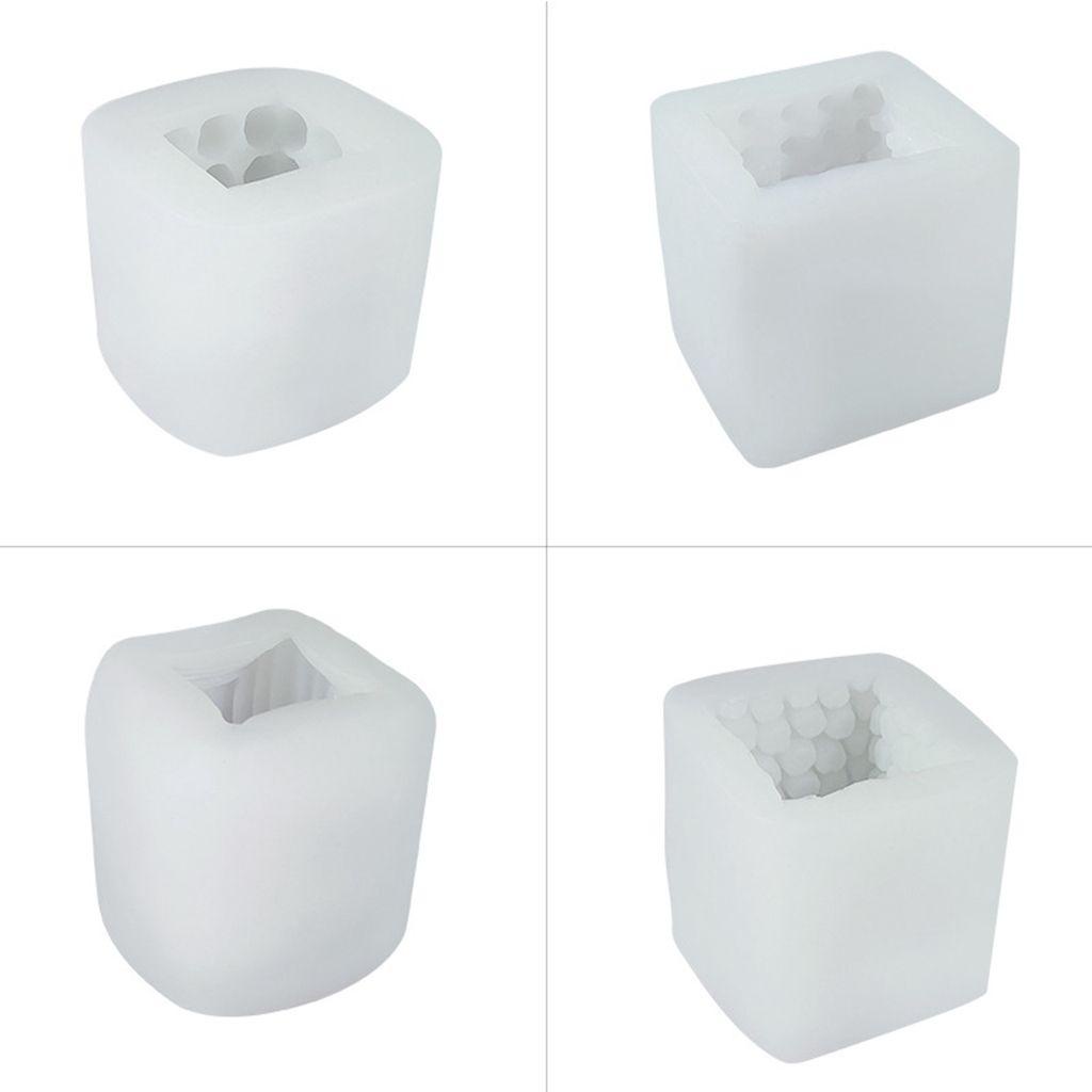 Khuôn Silicone Làm Nến DIY Không Dính Kiểu Dáng Hình Học Sáng Tạo