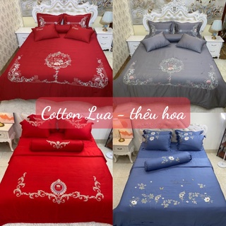 Trọn bộ Chăn Ga Gối Trần Bông Cotton 7 món Thêu Hoàng Gia -> Liên hệ Shop tư vấn Trước khi đặt hàng