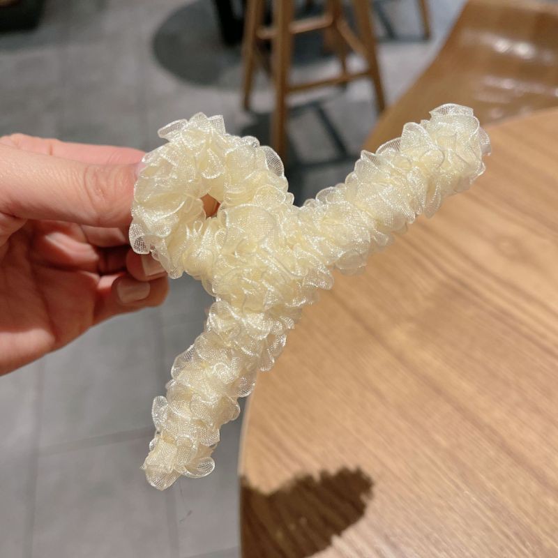 Kẹp tóc vải nhún bèo - cặp tóc phong cách Hàn Quốc dễ thương xinh xắn ZAZA H005