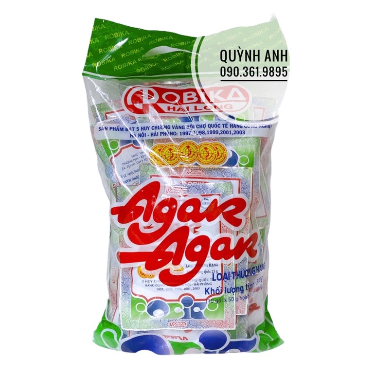 Bột Rau Câu Agar Agar Hải Long (20gói x 25gr)