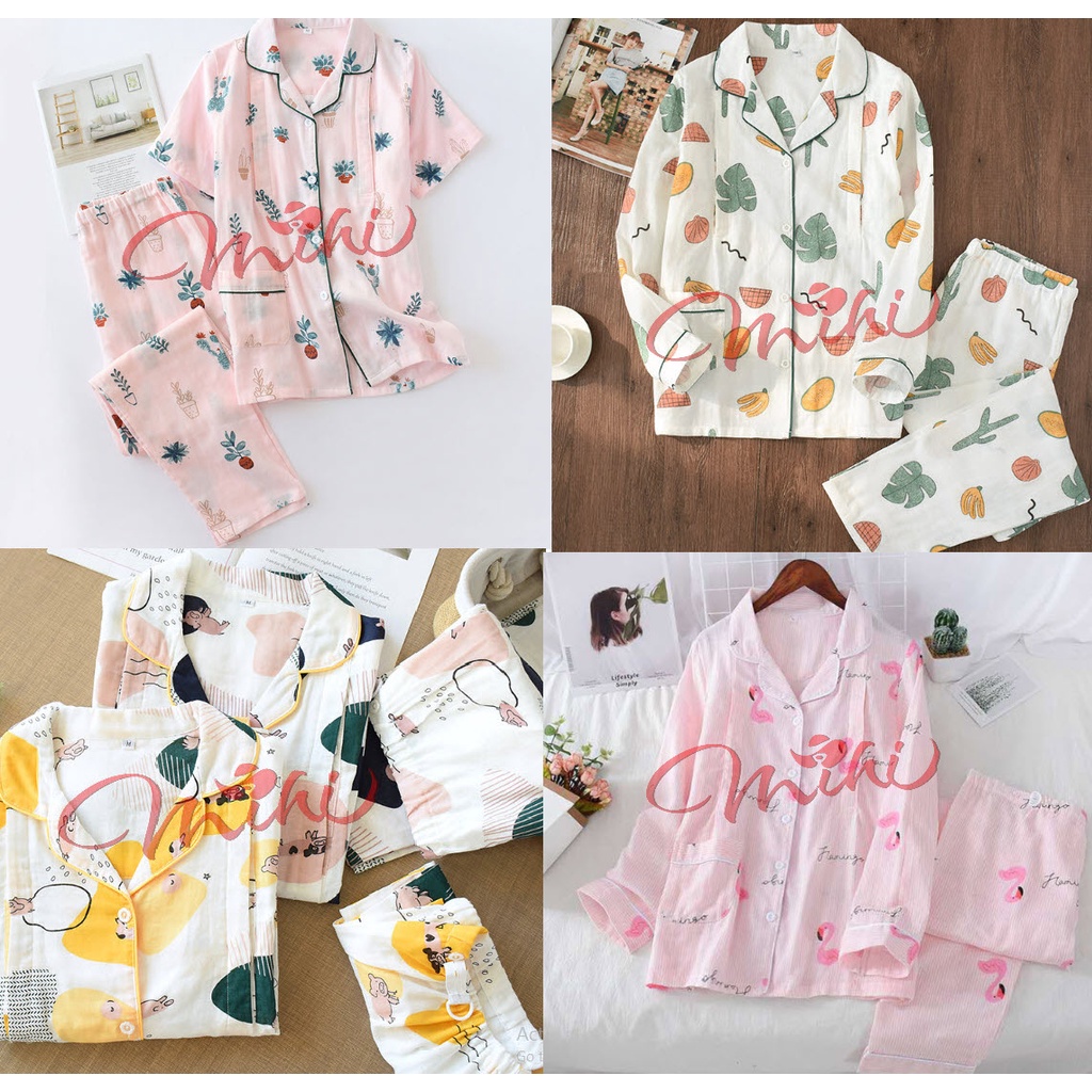 Đồ bộ bầu đẹp XÔ NHẬT Thô đũi siêu mát - Bộ bầu mặc nhà sau sinh cho con bú ti - Pijama bà bầu sau sinh đẹp thời trang