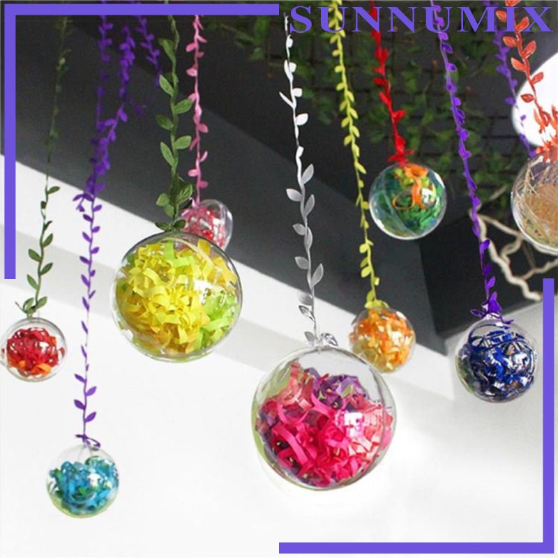 Bộ 10 quả châu trong suốt 6cm trang trí cây thông Noel