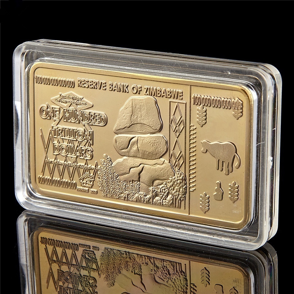 Bộ 100 Tiền Đô La Mạ Vàng / Bạc Trang Trí Bàn Làm Việc