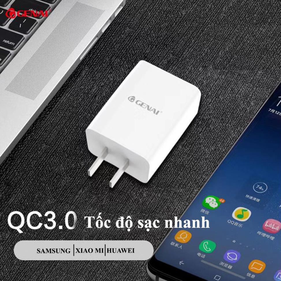 Củ Sạc Nhanh IPAD 18W Quick Charge 3.0 GENAI Q300C