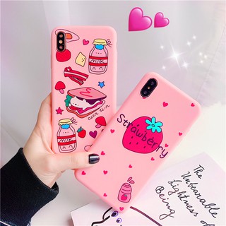 [ Freeship toàn quốc từ 50k ] ỐP lưng DÂU TÂY & SỮA MÈO - Ốp Iphone