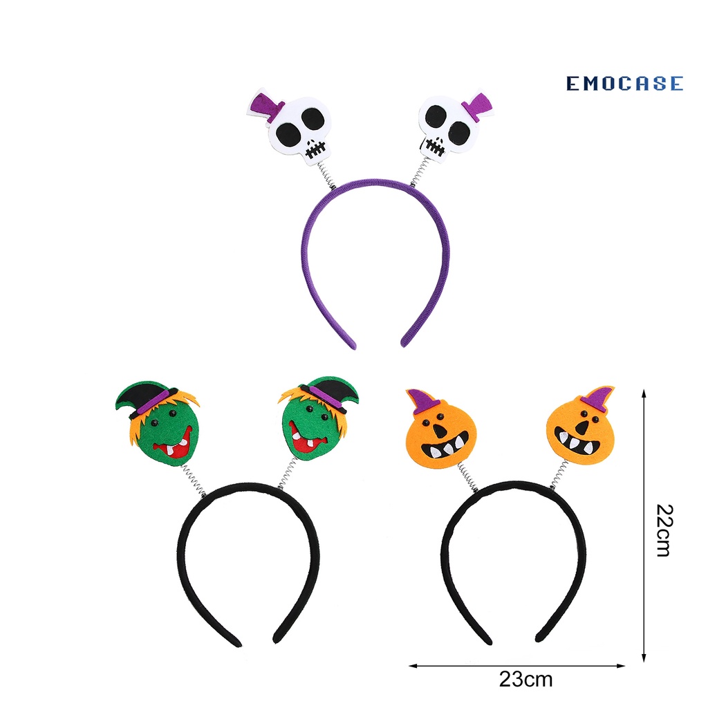 Băng Đô Cài Tóc Bằng Nhựa Đàn Hồi Hình Bí Ngô Sáng Tạo Cho Tiệc Tùng