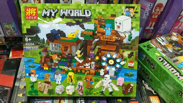 Lego My World minecraft nhà máy nông trại