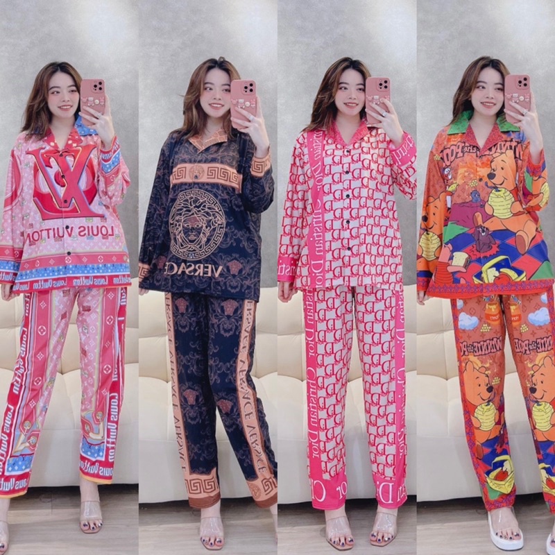 BỘ PIJAMA TAY DÀI THUN LẠNH 50kg-75kg