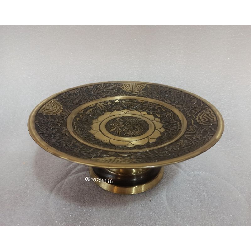 Mâm đồng 25cm, mâm bồng, mâm hoa quả