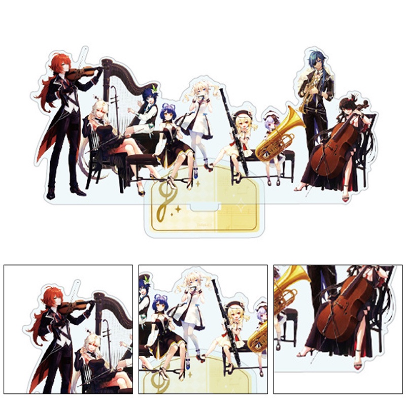 Mô hình nhân vật anime Genshin bằng acrylic có giá đỡ để bàn trang trí