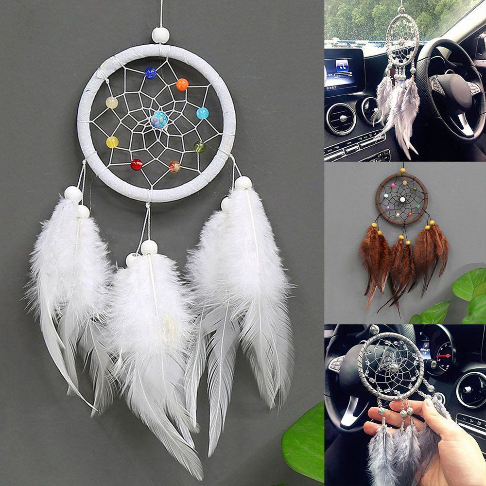 1 Chuông Gió Dreamcatcher Nghệ Thuật Thủ Công Phong Cách Ấn Độ Trang Trí Xe Hơi / Làm Quà Sinh Nhật