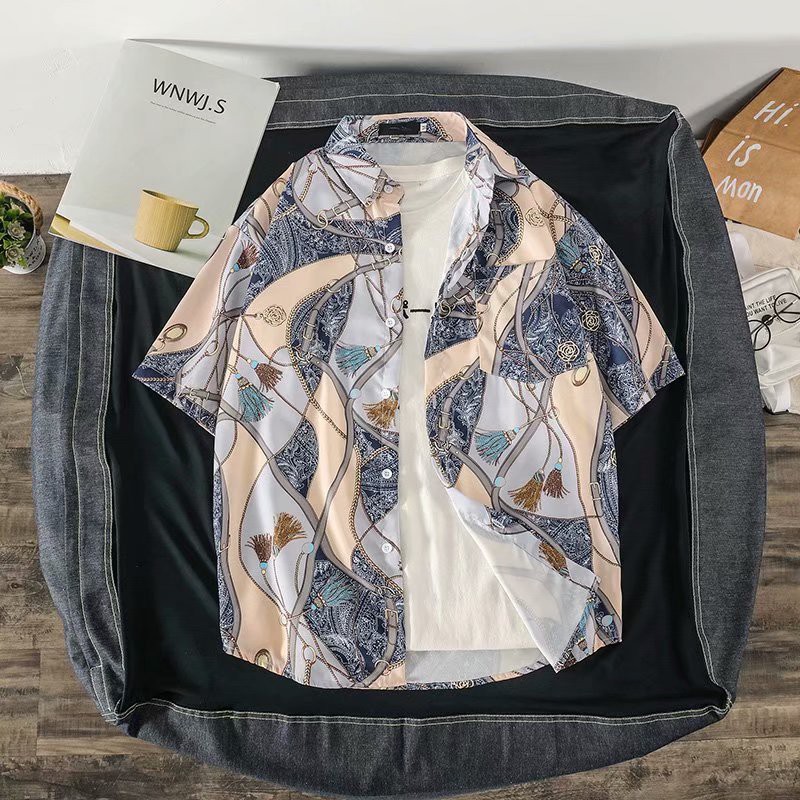 Hawaiian Style Short Sleeve Shirt For Men