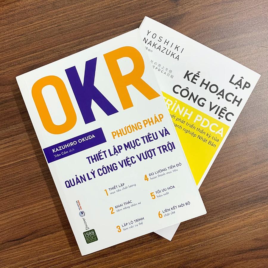 Sách - Combo 3 cuốn OKR + KPI + Lập Kế Hoạch Công Việc Theo Chu Trình PDCA - 1980Books