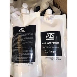 Kem ủ tóc, phục hồi tóc collagen ats professional chính hãng 600ml