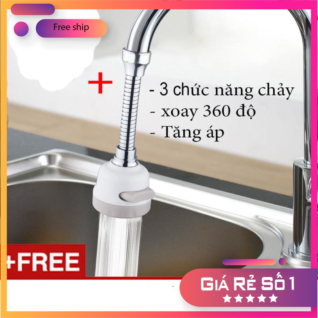 vòi nước rửa bát inox tăng áp xoay 360 độ 3 chế độ T2 chuyên sỉ sll [COD.TOÀN QUỐC]