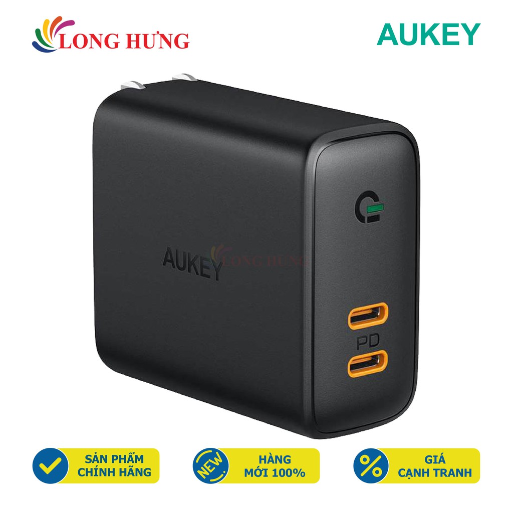 Cốc sạc Aukey 2Type-C 36W PA-D2 - Hàng chính hãng