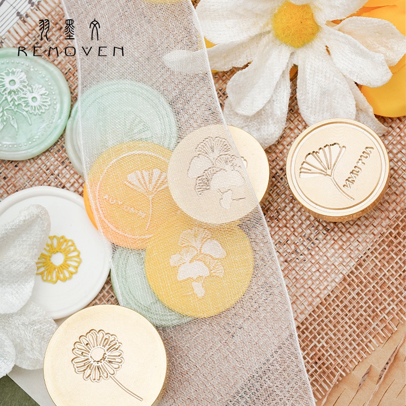 Con Dấu Đóng Sáp Niêm Phong Thiệp Mời Đám Cưới Hình Cây Sự Sống Kiểu Retro