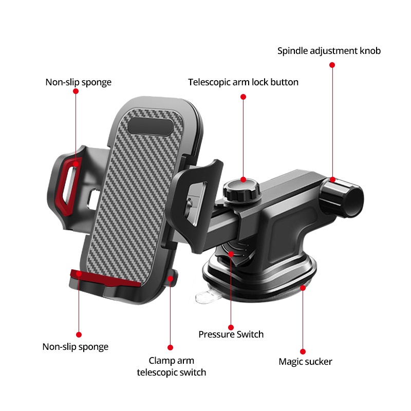 Giá đỡ điện thoại Ankndo có cốc hút chắc chắn xoay 360° tiện dụng khi đi xe hơi | BigBuy360 - bigbuy360.vn