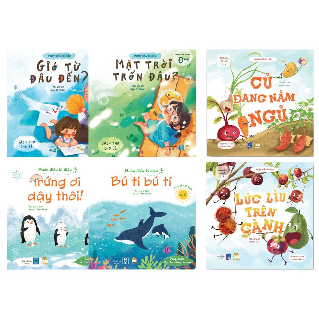 Sách Đọc To - Bộ Muôn Điều Kì Diệu phần 1, 2, 3 Sách thơ chữ to cho bé tập nói, tập đọc