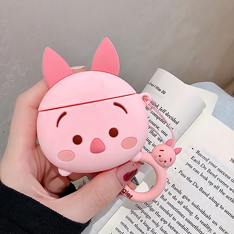 Vỏ bảo vệ hộp sạc tai nghe bằng Silicon mềm hình gấu/heo/vịt thích hợp cho Airpods 1 2 3 Pro Inpods I12 I7 I12 Pro
