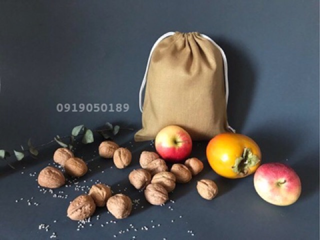 Túi vải trang trí đựng đồ ( nhiều màu)