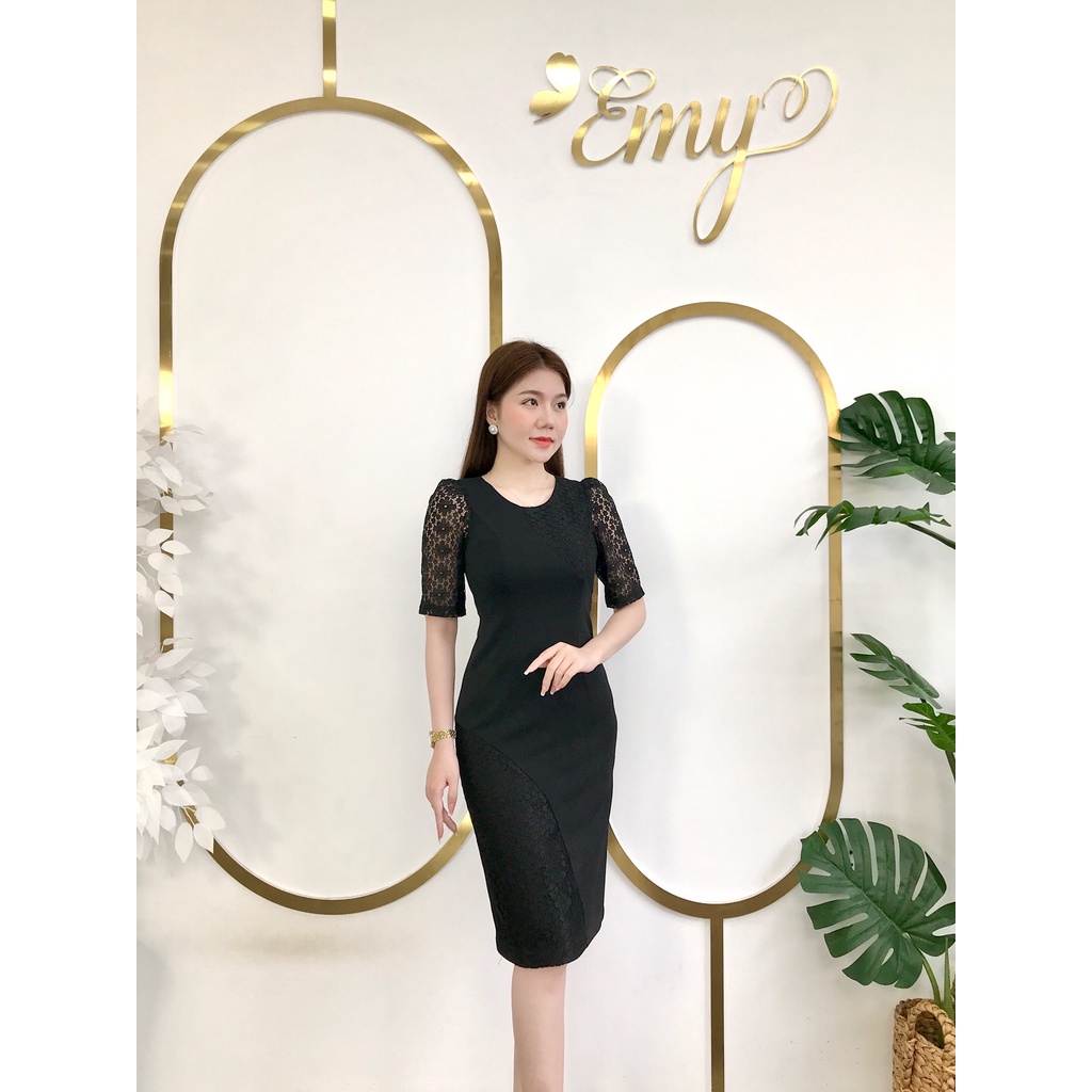 Đầm Xòe EM6601 Hoa Tay Loe EMY