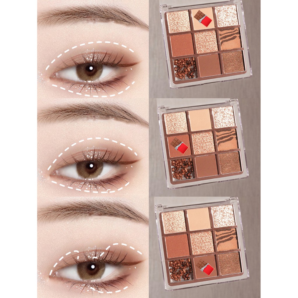 [Hàng mới về] Bảng Phấn Mắt Nhiều Màu Sắc Hiệu Ứng Lì / Ánh Nhũ Thời Trang | BigBuy360 - bigbuy360.vn
