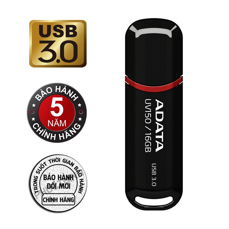 USB 16Gb 3.0 ADATA UV150 (Đen)