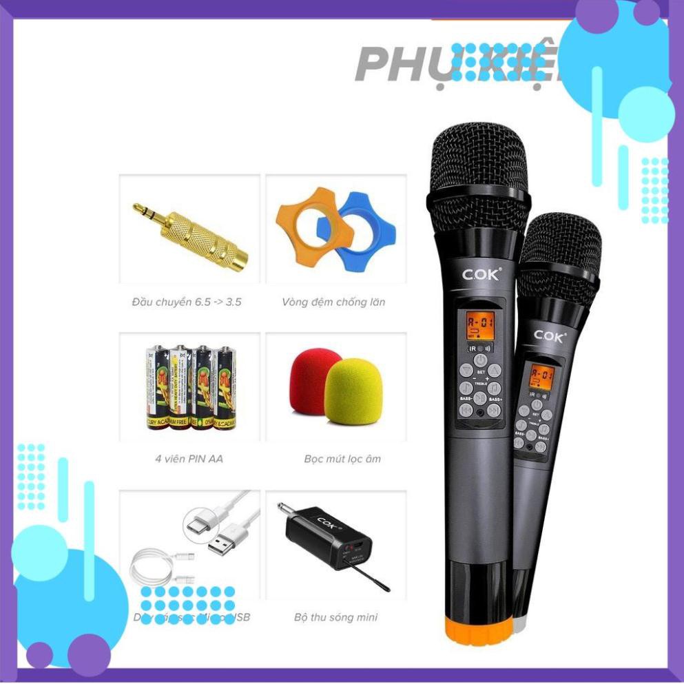Micro không dây karaoke COK 213 - CHÍNH HÃNG -  Bảo hành 12 tháng - 1 đổi 1 trong vòng 7 ngày