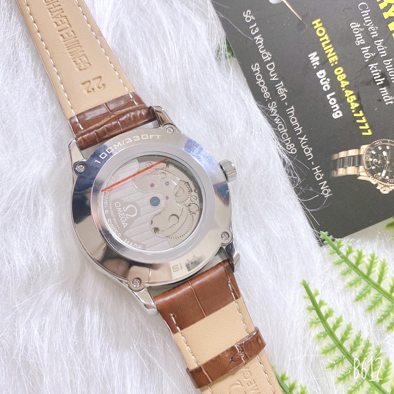 Đồng hồ cơ nam OMG máy cơ chính hãng,Dây da nâu sang trọng thời trang chống nước chống xước tuyệt đối,Bảo hành 100% | BigBuy360 - bigbuy360.vn