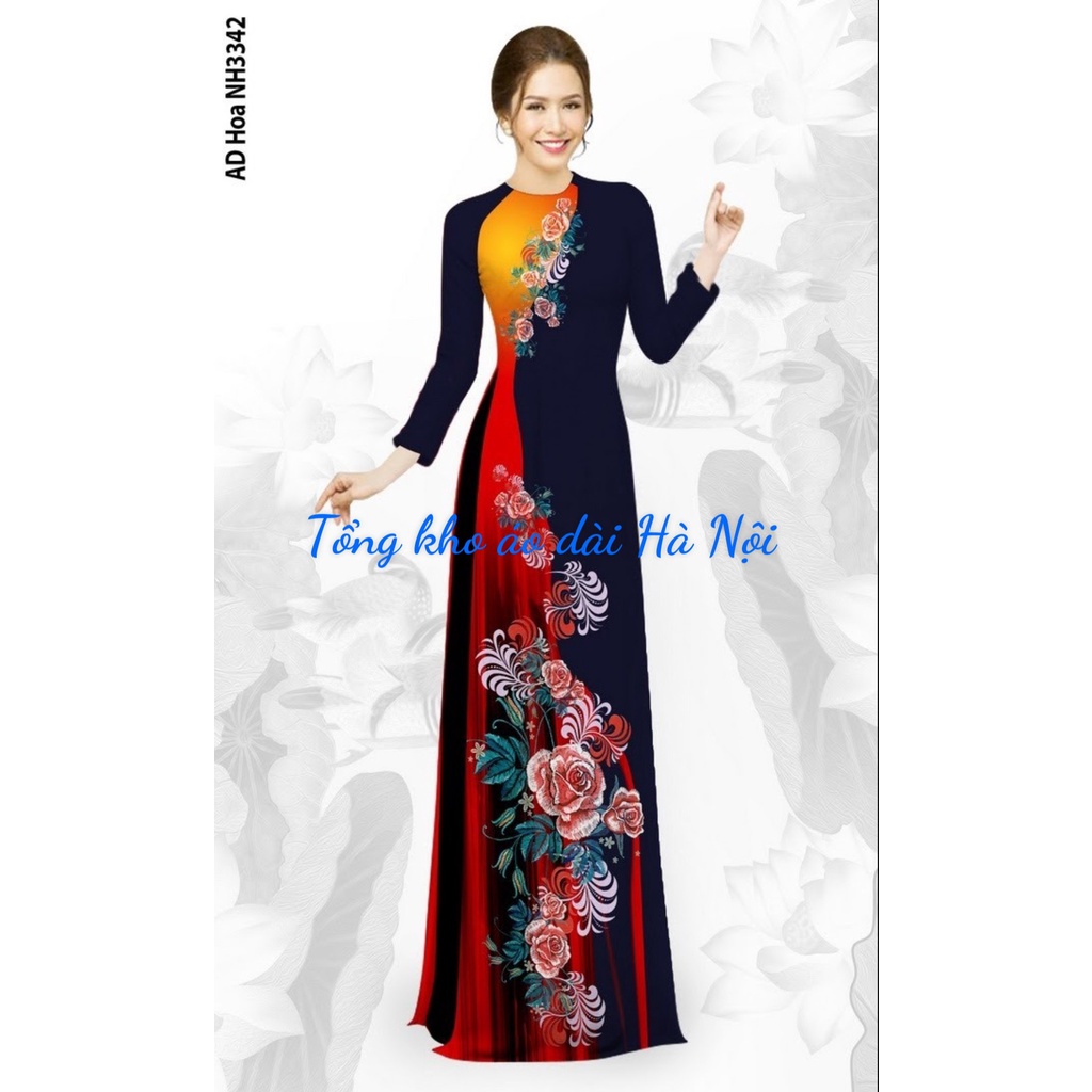 Đủ màu áo dài hoạ tiết sắc nét cho các mẹ - Áo Dài Hà Nội